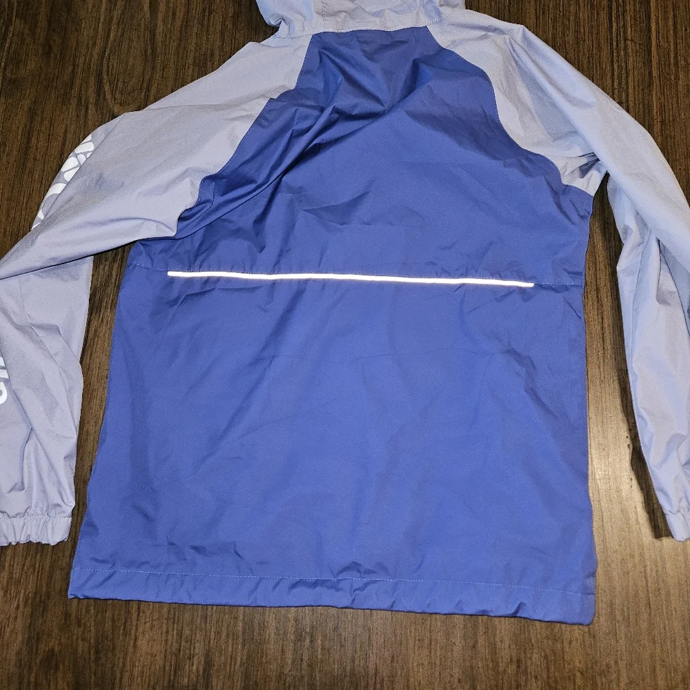 Columbia Girl's Windbreaker SZ L (14/16) Purple & Lavender Zipper Front Long SLV